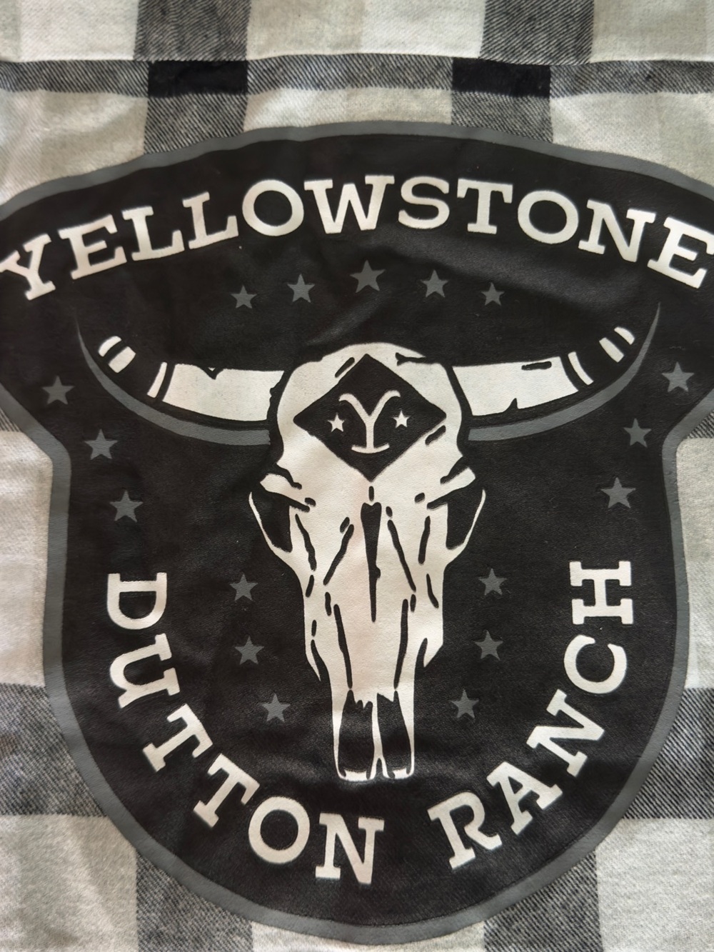 Yellowstone Dutton Ranch Buffalo Plaid Flannel Shirt Grey Black NWT Size S, M, L - Picture 4 of 8
